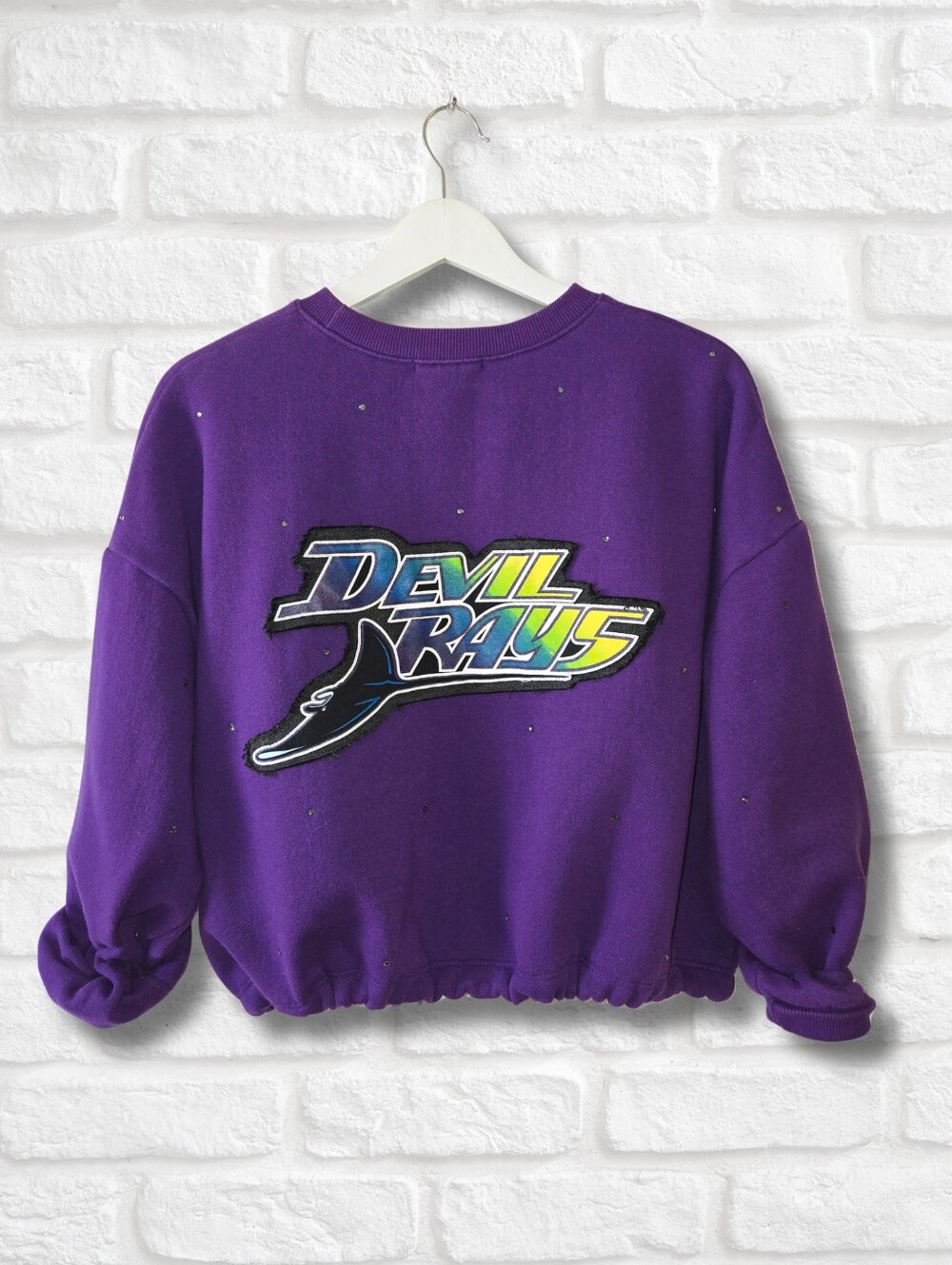 Tampa Bay Rays Crop Zip-Up Sweatshirt